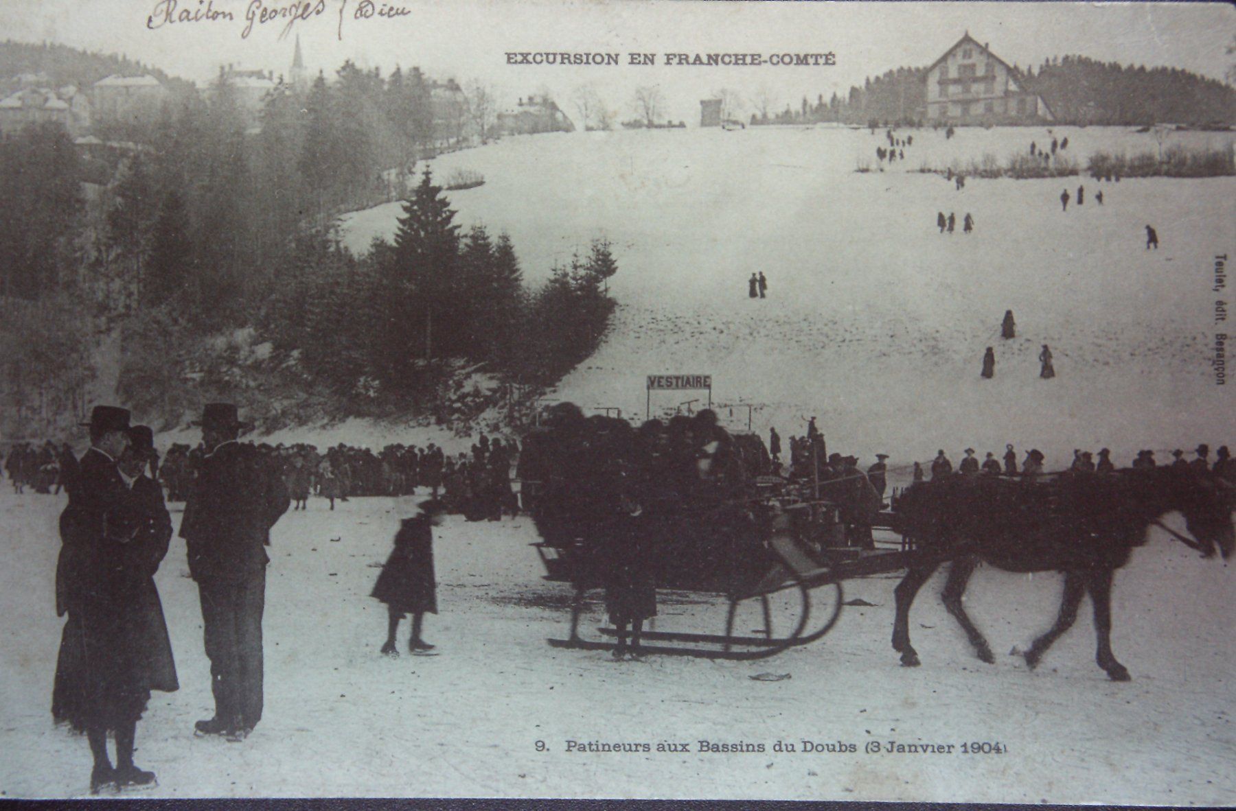 Cartoline postali: Le Doubs gelé aux Brenets – Usato da Le Locle venduto da Roger46