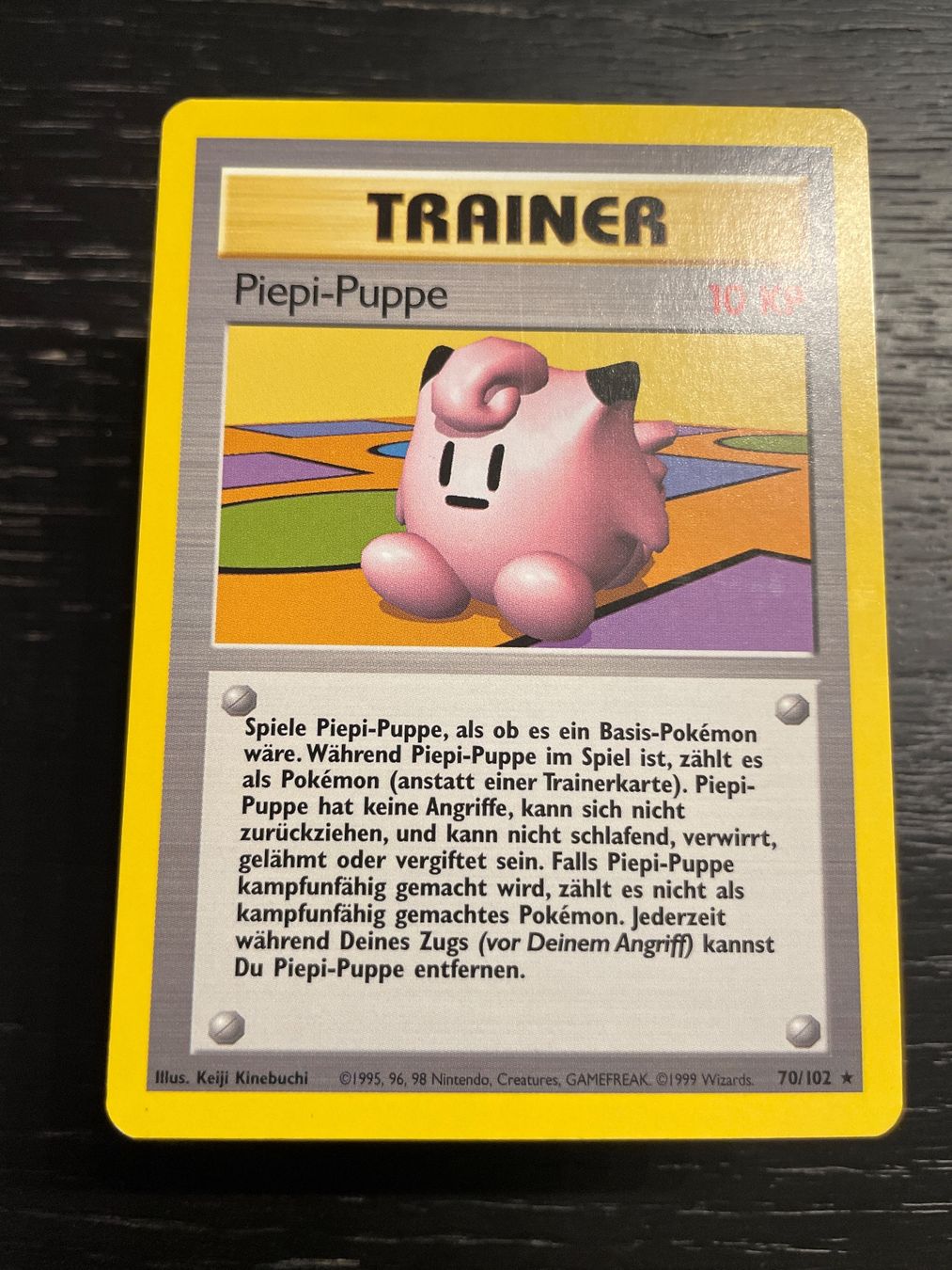 Pokémon Sammelbilder & Trading cards: Piepi-Puppe 70/102 Pokemon Base basis Trainer deutsch – Gebraucht aus Hugelshofen von Suimosa