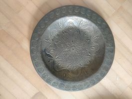 Messing Teller - mit Muster - 20 cm