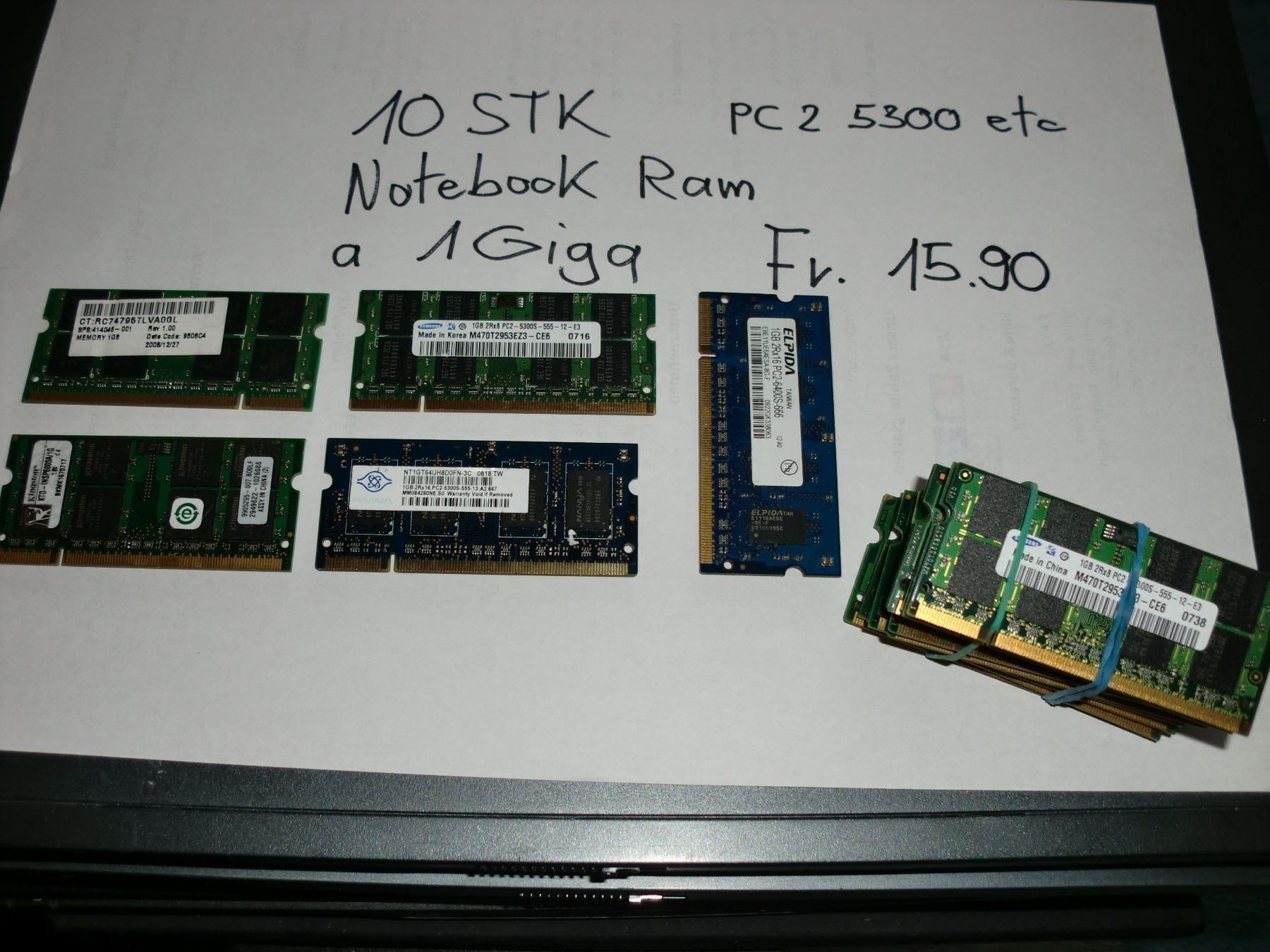 PC: 10 STK Notebook Ram a 1 Giga – Nuovo (secondo la descrizione) da wila venduto da audi48 1