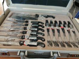 BACHT Edelstahl Messerset im Alukoffer - NEU)
