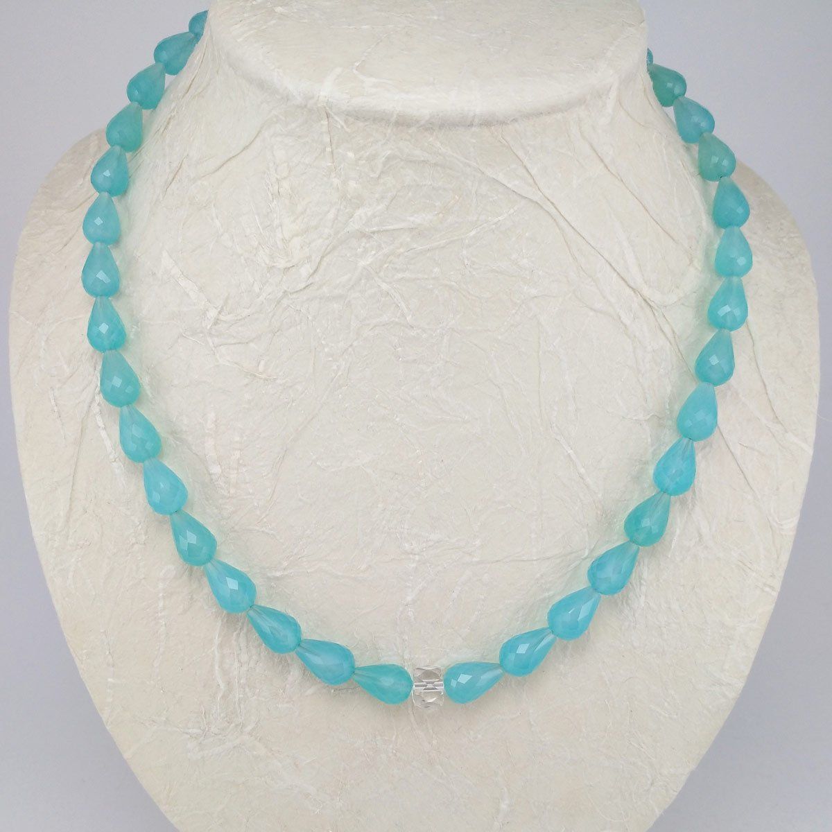 Catenine: Hellblaue Achat Halskette – Nuovo e nell'imballaggio originale da Meilen venduto da Byrd-bijoux
