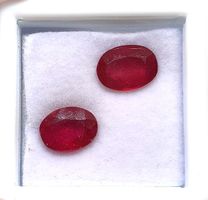 2x Rubis ovales 9x7 mm - Valeur 190.- Fr