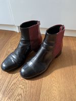 Stiefeletten schwarz & rot, hohe Qualität, Gr. 39.5