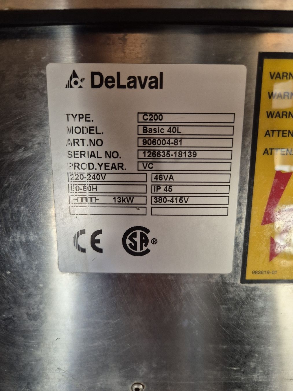 Delaval Alle Maschinen: Waschautomat Delaval C200  – Gebraucht aus Langrickenbach von LANGENEGGER_FARMS 2