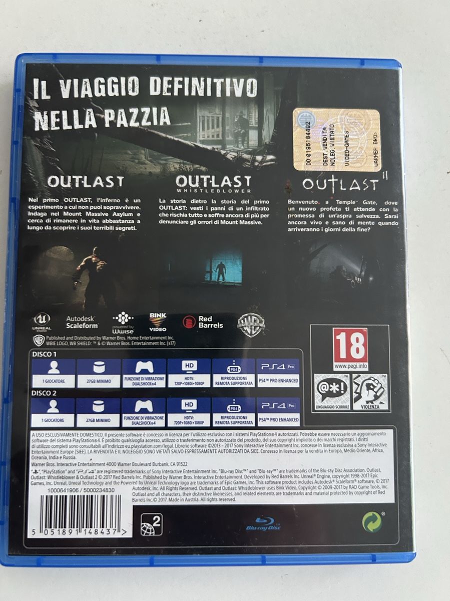 Jeux: Outlast Trinity  – D'occasion à Pully par PongDayOne 2
