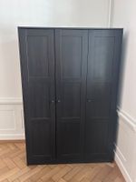 Kleiderschrank schwarz, 3-türig, 120x55x175