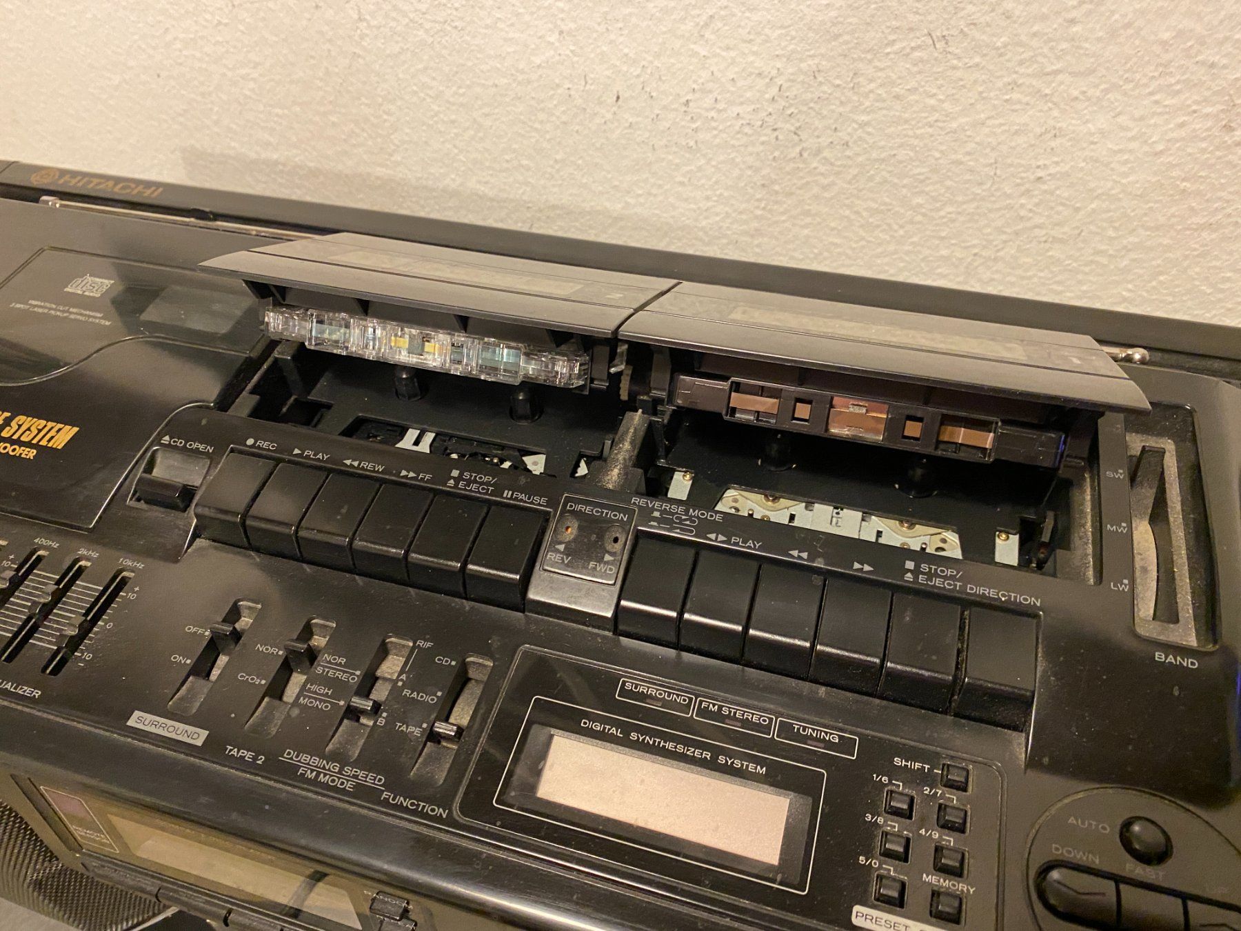 Hitachi Aufnahmegeräte: Hitachi Double Tape Recorder mit CD PLayer, Radio – Gebraucht aus Basel von VinylLover68 3