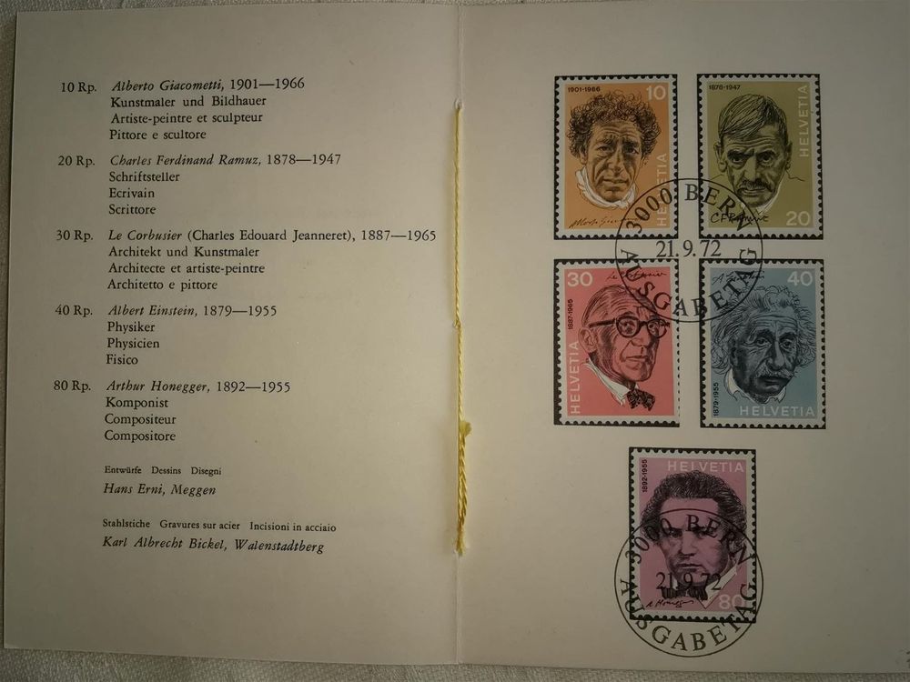 Sondermarken 1972 | Kaufen auf Ricardo