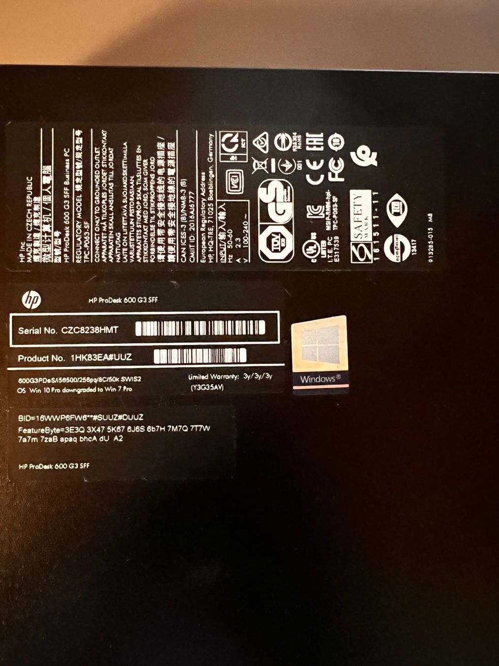 Hewlett Packard PC: HP ProDesk 600 G3 SFF – Usato da Sarmenstorf venduto da nicokoechli 3