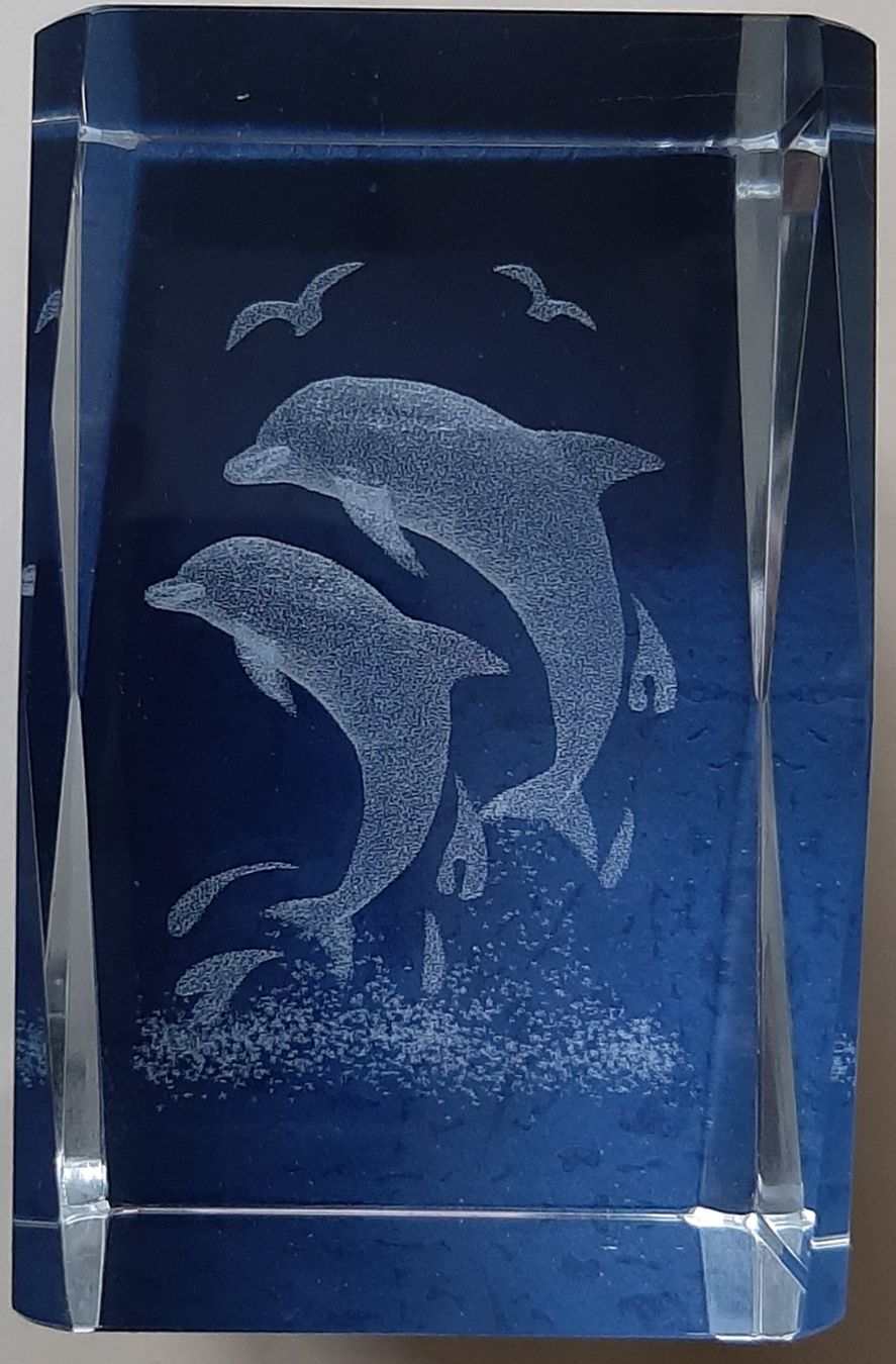 Skulpturen & Statuen: Dauphins en cristal de verre – Gebraucht aus Montet (Glâne) von Koada2 2