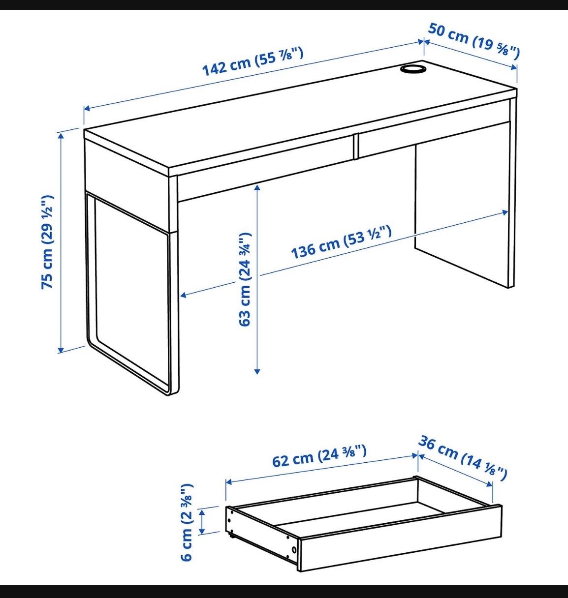 Ikea Bureaux: MICKE Schreibtisch schwarzbraun Ikea – D'occasion à Oetwil am See par Helvetnet 2
