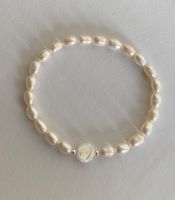 Armband Süsswasser Perlen mit Perlmutt Blume auf Mass