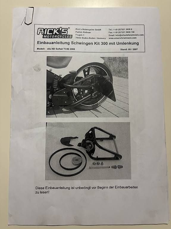 Harley-Davidson Motori: Schwingen Kit 300 – Usato da Veltheim AG venduto da ami_px7q 4