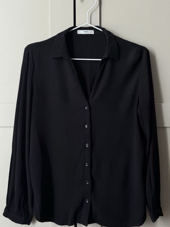 Mango Klassische Bluse Schwarz Grösse S 100% Viskose