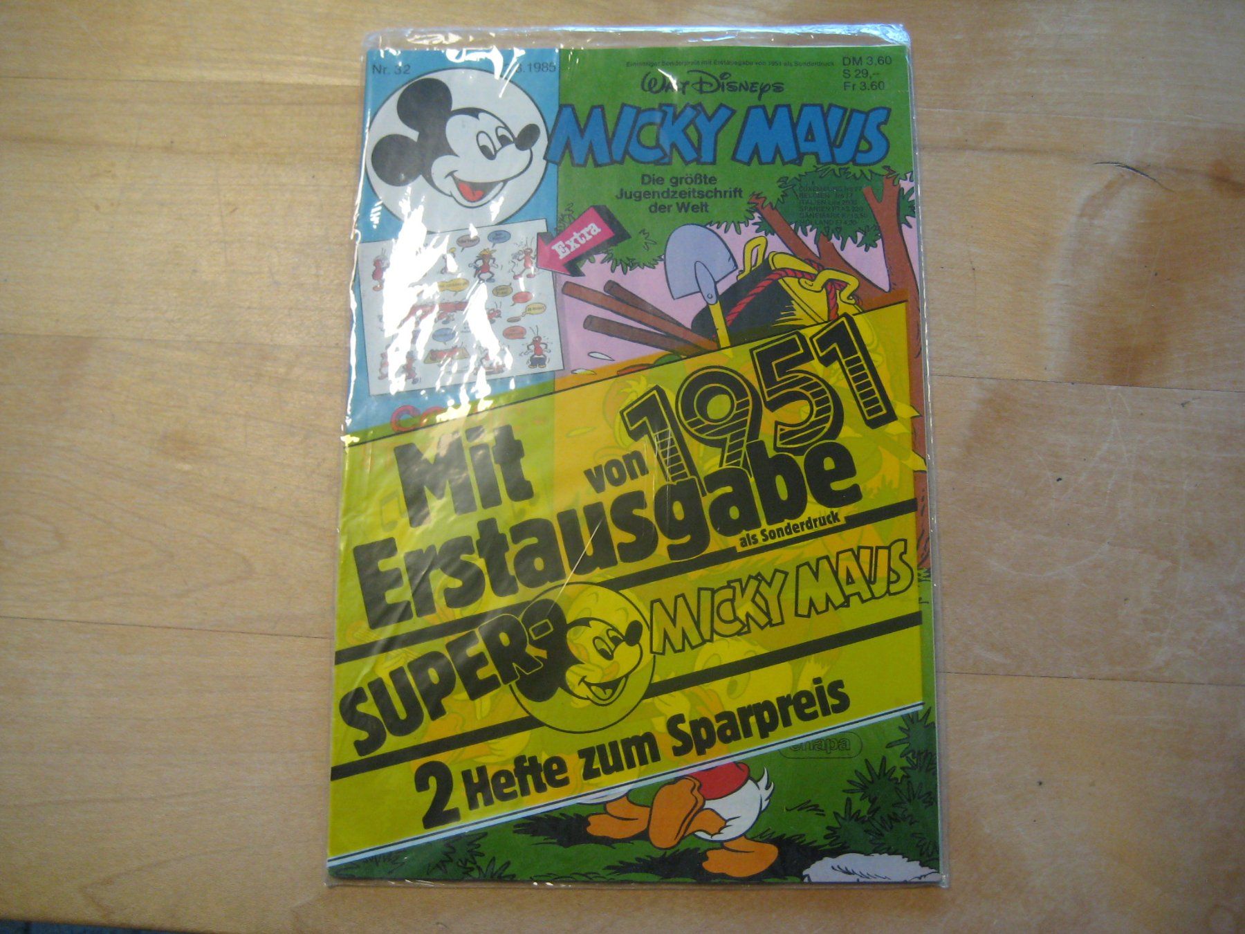 Fumetti: Micky Maus Sonderheft mit Erstausgabe 1951 – Nuovo e nell'imballaggio originale da Wichtrach venduto da christaN2