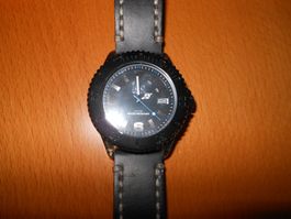 Ice Herrenuhr 45mm Batterie mit Schwarz Lederarmband