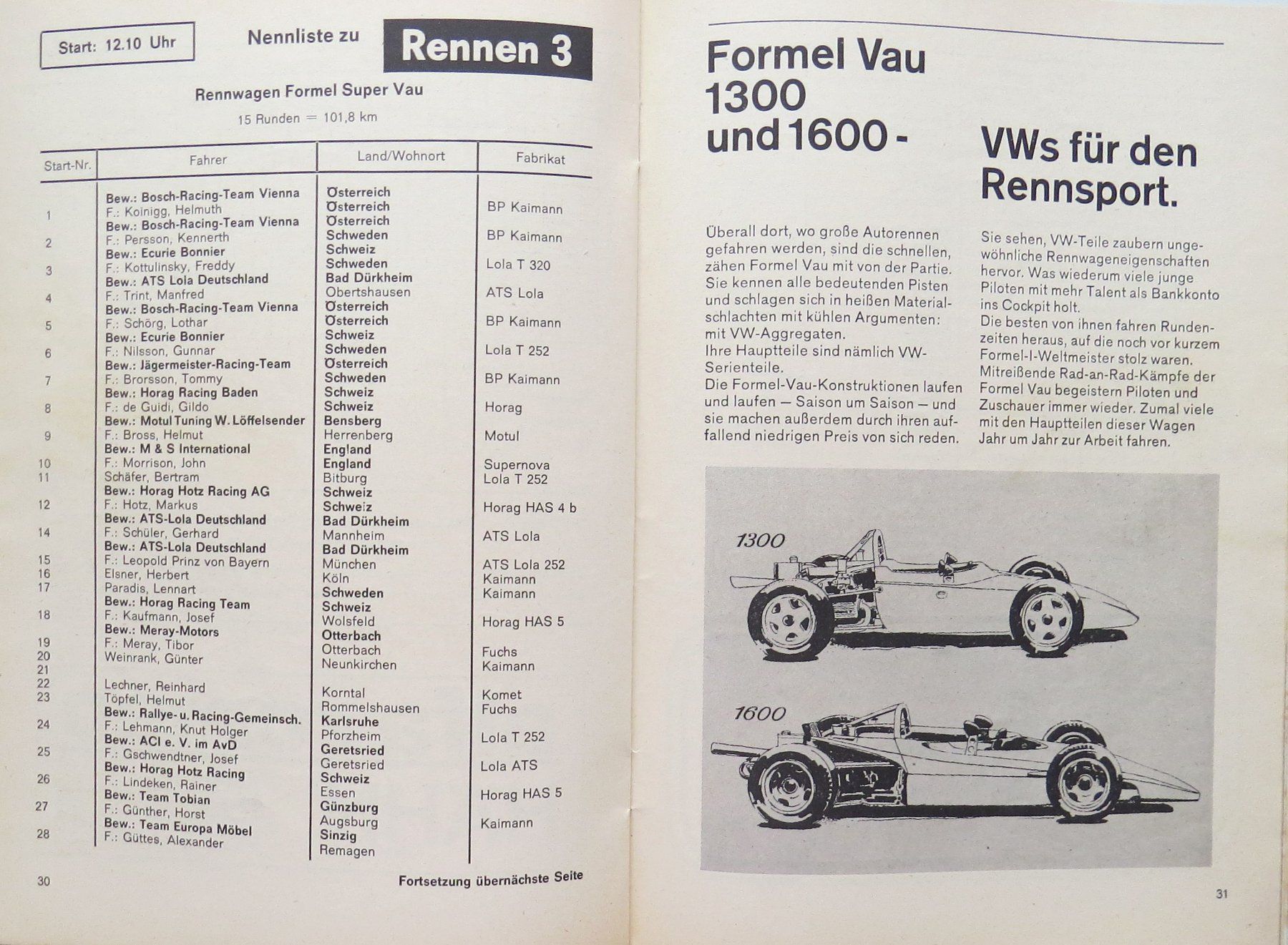 Documenti: Original Programm Jochen Rindt Trophäe Hockenheim von 1973 – Usato da Ettingen venduto da campione_1 2
