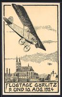 Görlitz, Flugtag 1924, Flugzeug über d