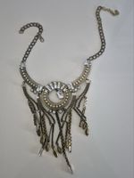  Collier mit Kristallen und Tropfen 