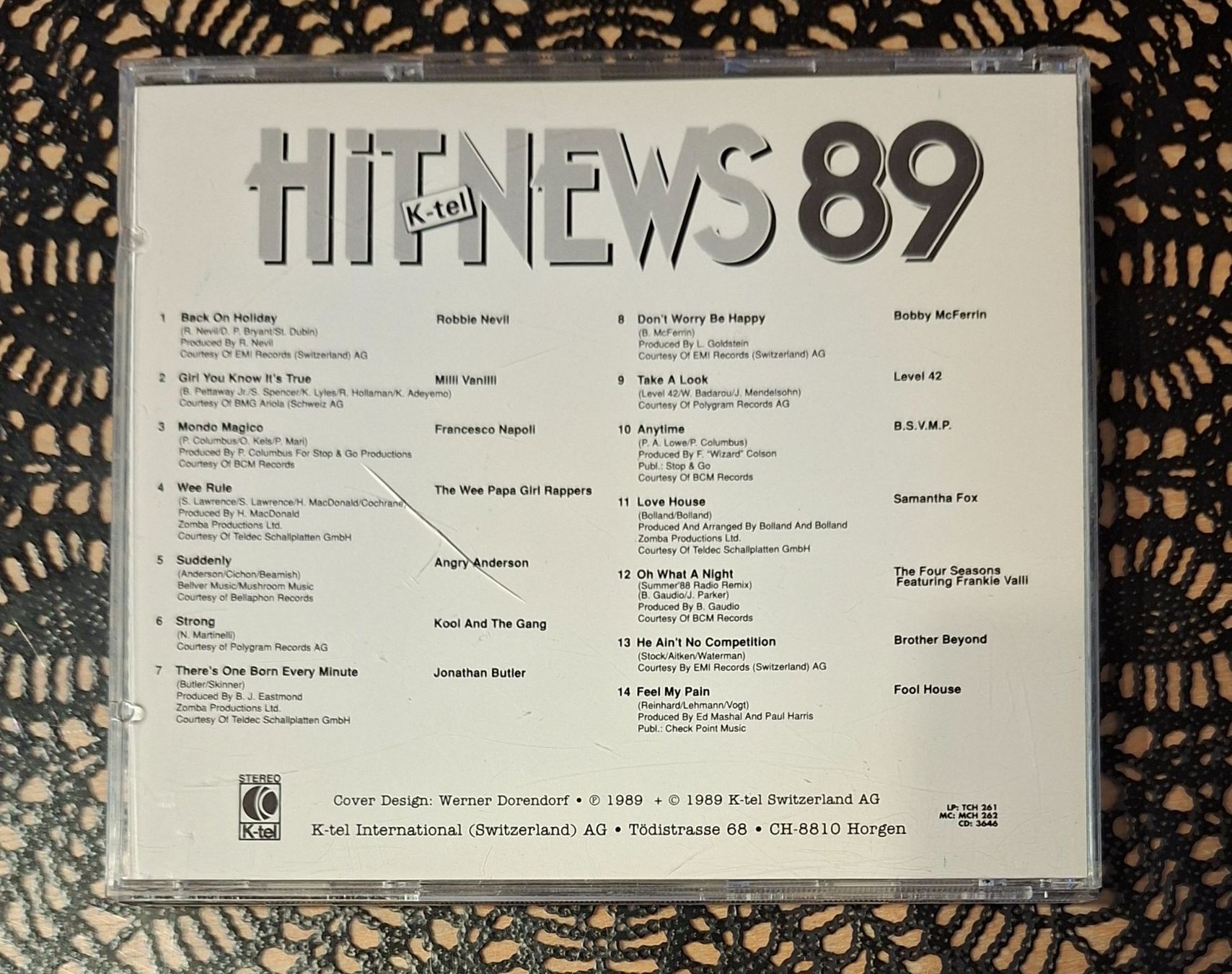 CD: Hit News 89, Hit Compilation CD Sampler 1989 – Usato da Schönenberg TG venduto da Gregolino76 1