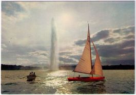 Genf / Genève - Jet d'eau mit Booten