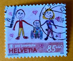 Nr.J 390 A GESTEMPELT 2008 Freundschaft unterstützt  
