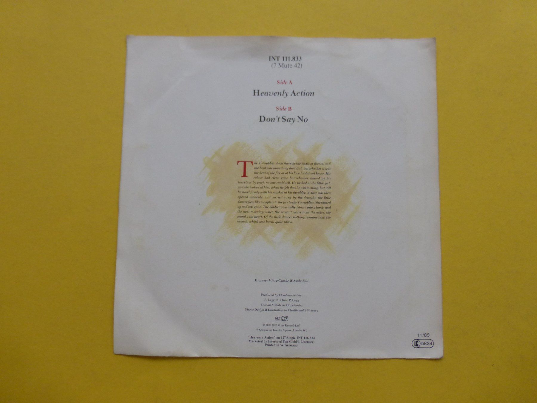 Dischi in vinile: Erasure – Heavenly Action – Usato da Zürich venduto da Swiss57 1
