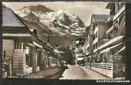 Wengen - Dorfstrasse + 1947 Bahnpost