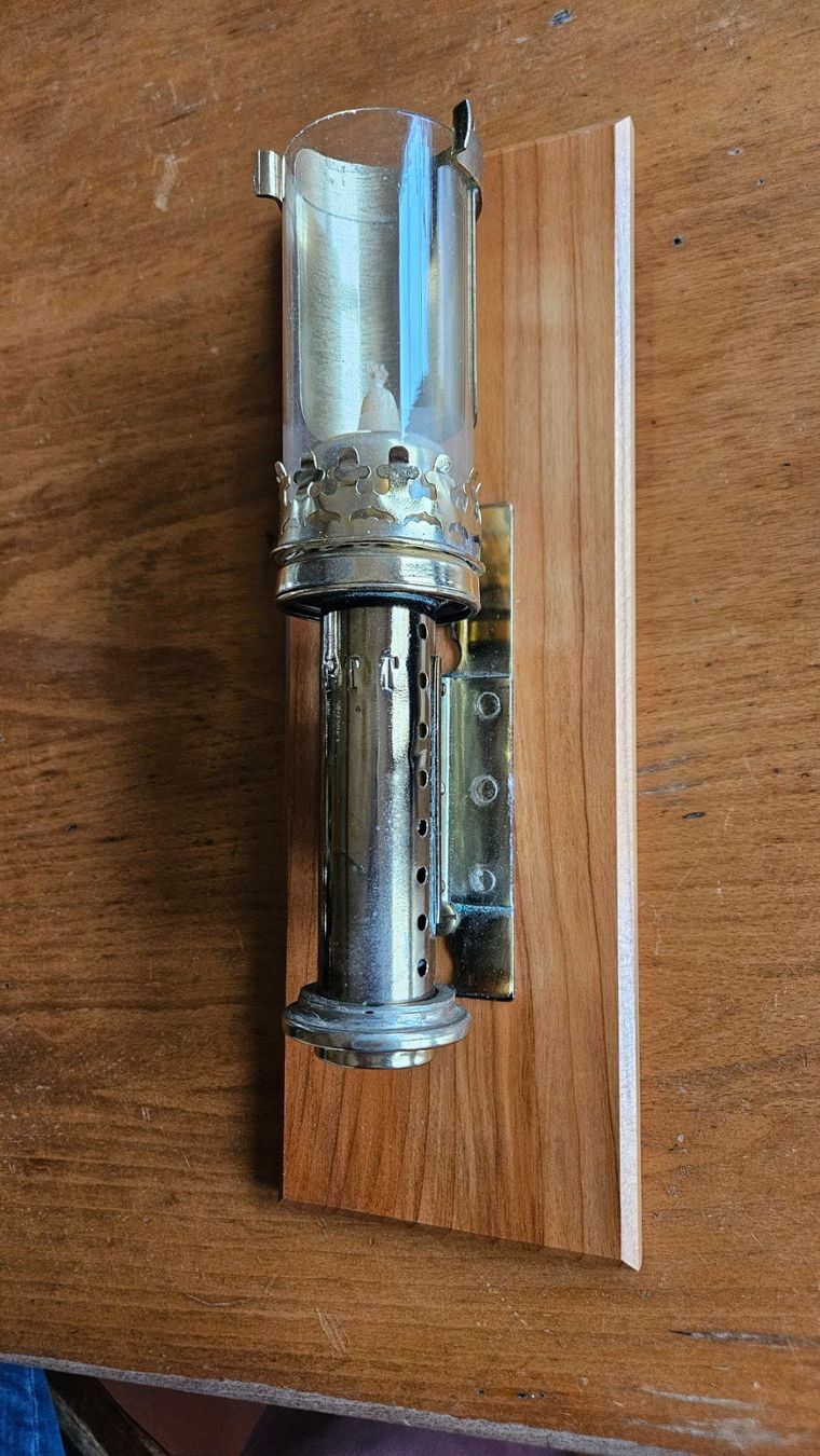 Lampade: PTT Postwagen-Lampe, Antik, Glas und Messing. – Usato da Nidau venduto da peterrue 6