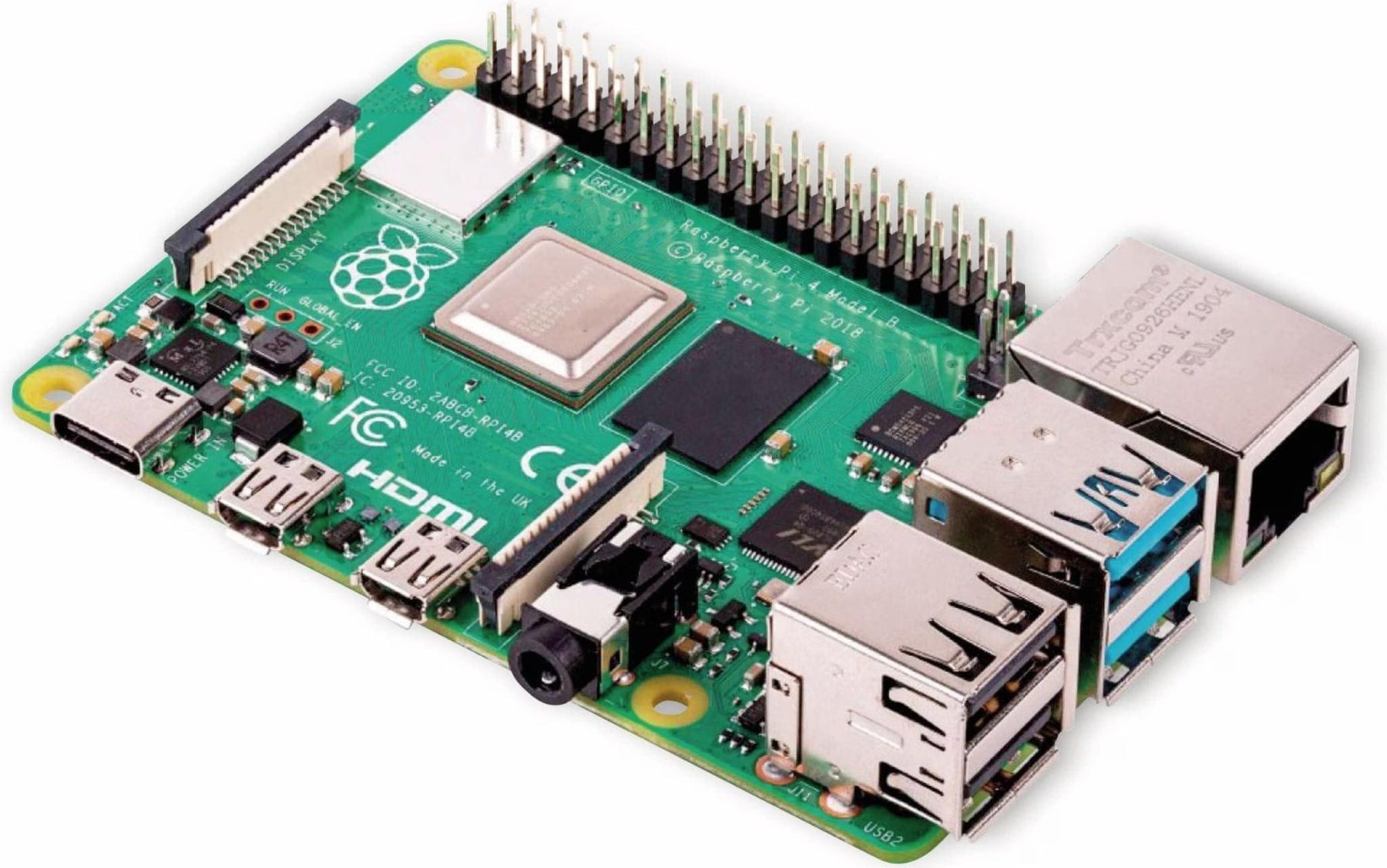 Raspberry Pi PCs: Raspberry Pi 4 Model B - 1GB|PoE+ HAT|HighPi Case|Garantie – Neu und originalverpackt aus Zürich von Gaikokujin