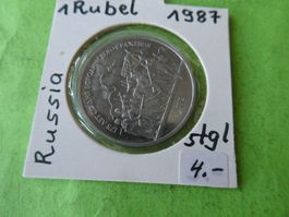 Russland 1987, 1 Rubel Sondermünze    stgl