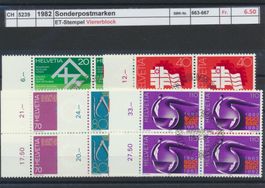 1982 "Sonderpostmarken", Viererblock, ET- Stempel