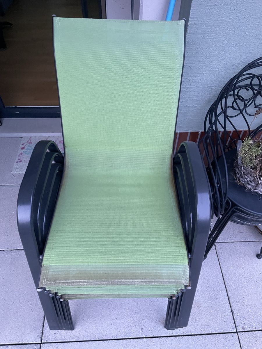 Sedie: Stapelstühle Gartenmöbel Balkonmöbel Textil Sitzfläche hellg – Usato da Wetzikon ZH venduto da jerry018
