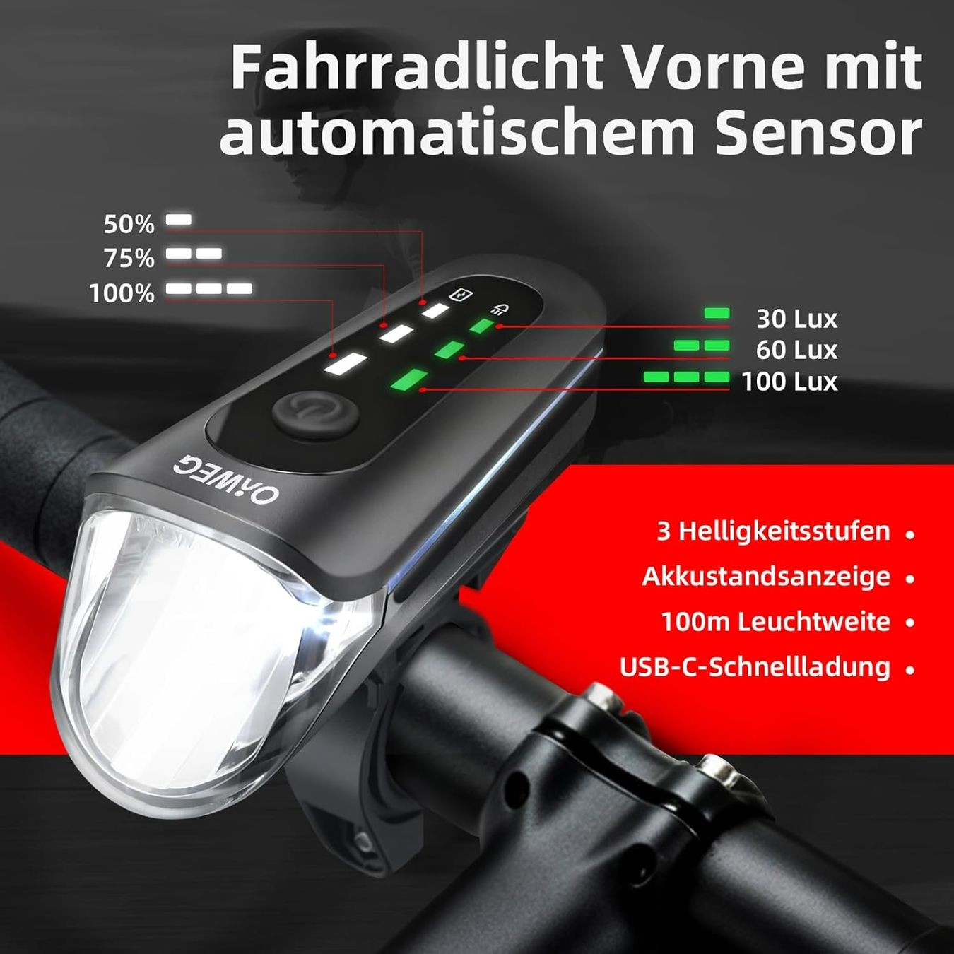 Ersatzteile: Fahrradlicht Set StVZO 100 Lux USB-C – Neu und originalverpackt aus Suhr von SchnapperCH 2