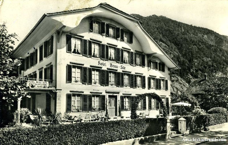 Cartoline postali: Interlaken - Hotel Beausite + 1952 – Usato da Emmenbrücke venduto da teestube