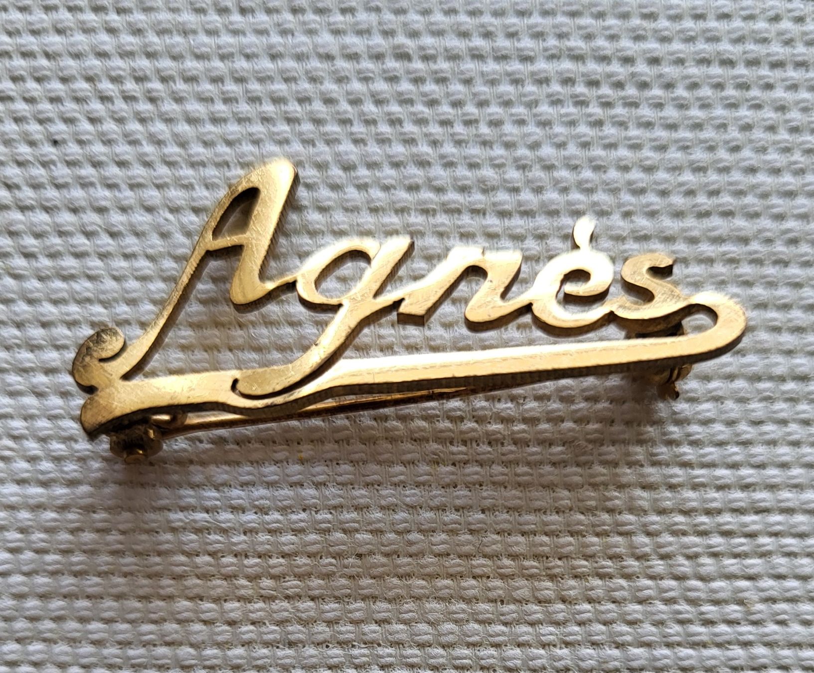 Spille & Fermagli: Broche vintage doré "Agnès" – Usato da Cortaillod venduto da Amira_Nad