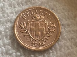 1 centime/rappen 1904