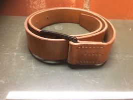 Armee Ledergurt Militär Gürtel L: 100 cm Militärgürtel Leder