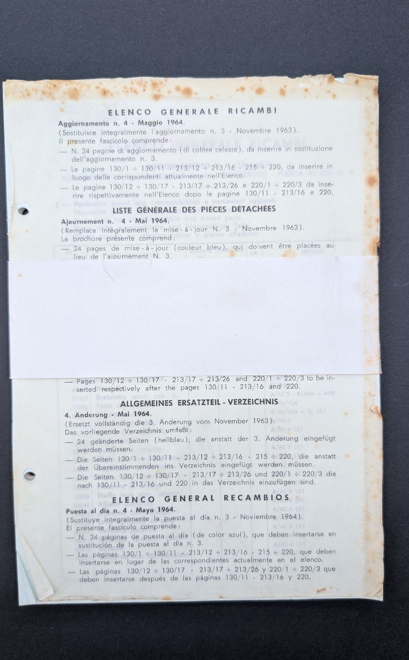 Bücher: Ersatzteilbuch Vespa, Piaggio, Ape, Pentaro – Gebraucht aus Oberriet SG von Bokost 1