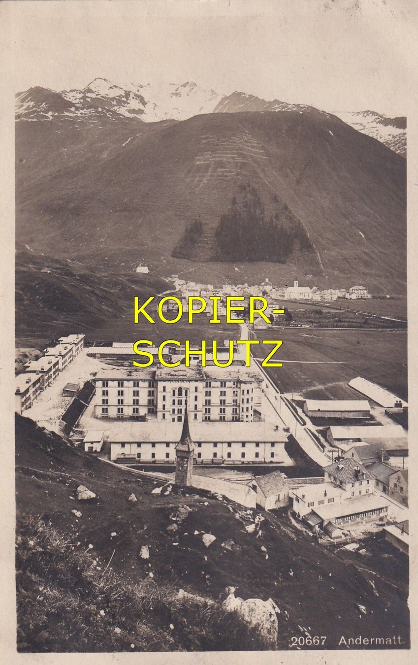 Cartes postales: Andermatt - Kaserne und Dorf – D'occasion à Hombrechtikon par Rudolf07