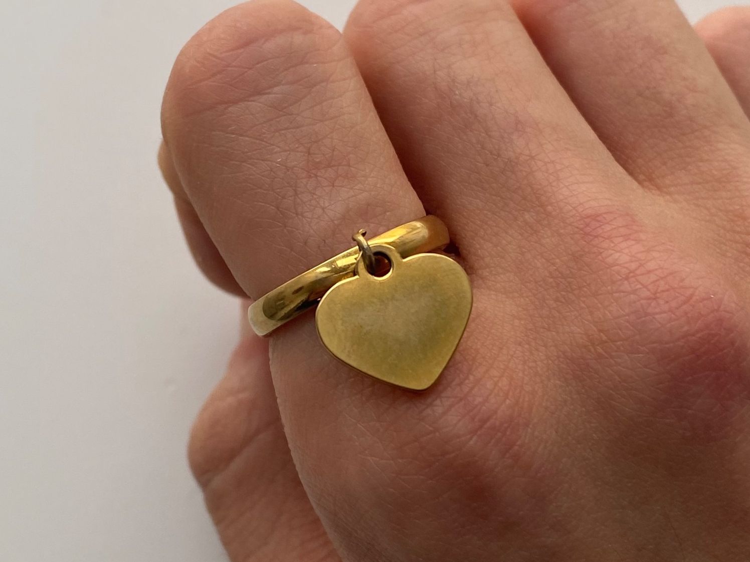 Anelli: 18KGP Goldene Herz Edelstahl Ring – Nuovo (secondo la descrizione) da Givisiez venduto da dor_xb9k