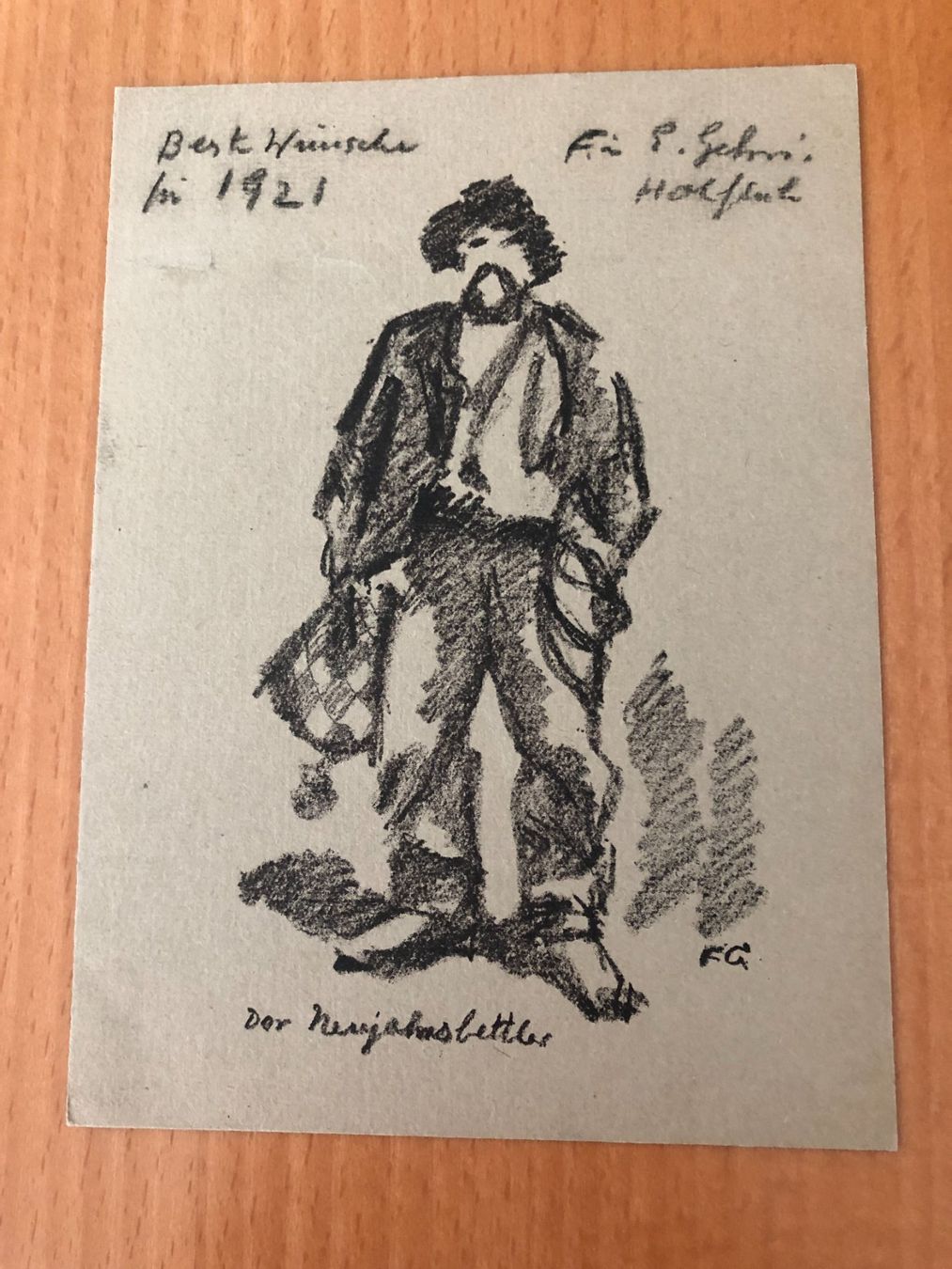 Arts picturaux & lithographies: FG ? Litho?   Neujahrsgruss 1921 – D'occasion à Pfäffikon ZH par Waltoversand
