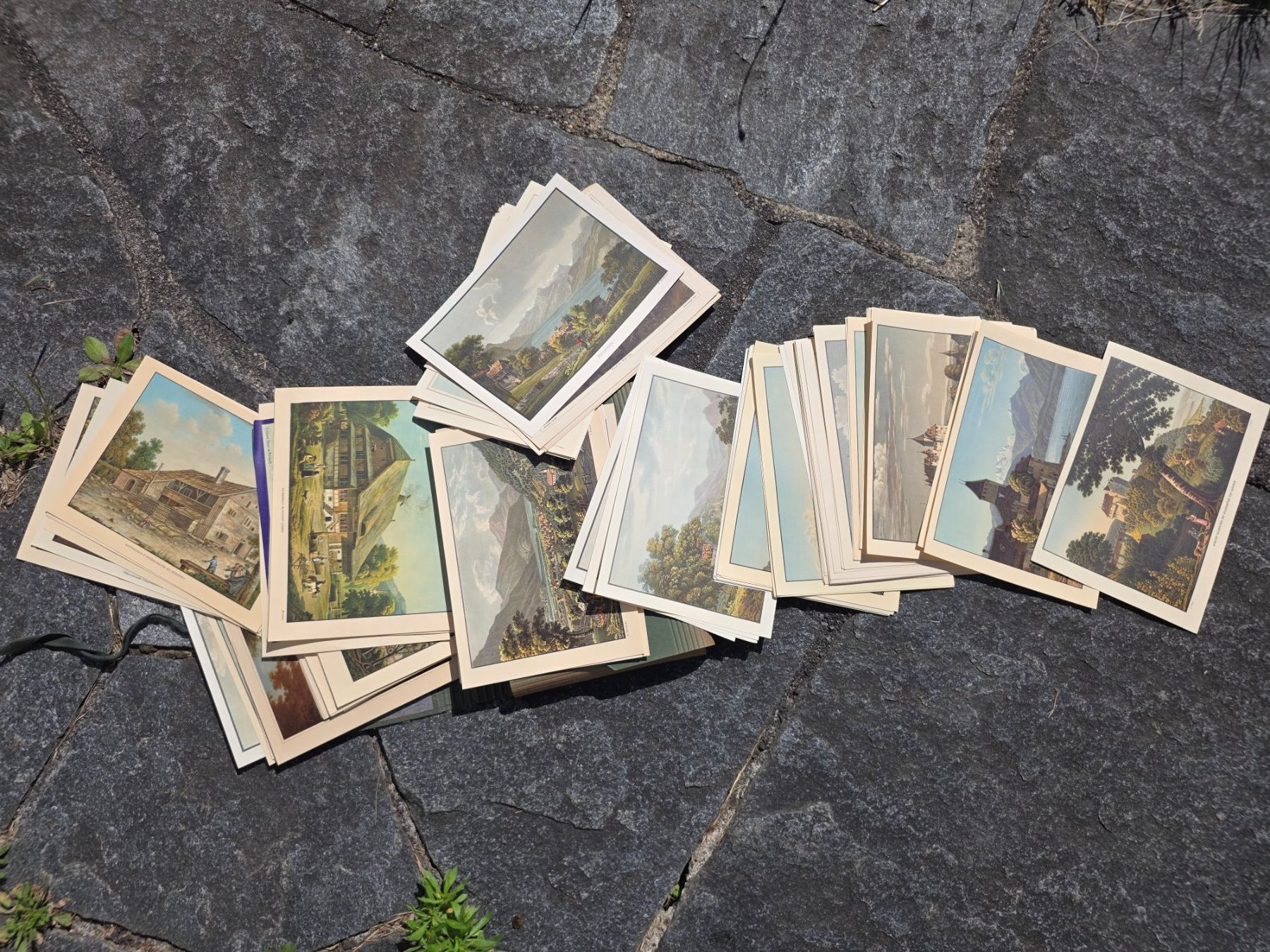 Libri: ein Stapel antiker Schweizer Kunstdrucke – Usato da Reinach AG venduto da BrocanteAGSued 2