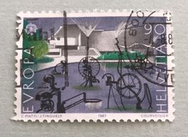 Nr.749 mit Stempel  Europa – Moderne Architektur 1987  