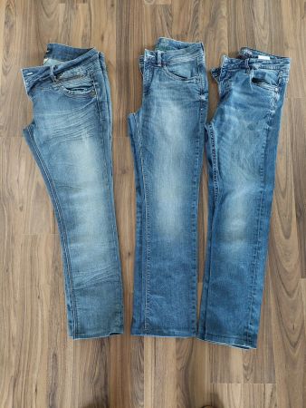3 Jeans, Gr. 38, selber gekürzt