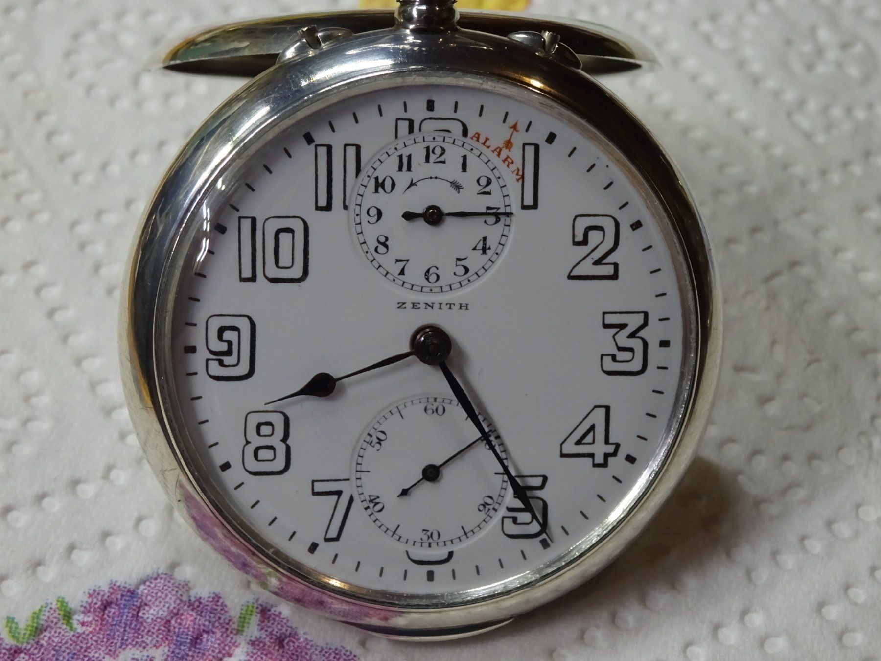 Zenith Orologi: Zenith Pocket Watch Réveil 19''' Silber 0.800 LePhare – Usato da Heiden venduto da Schlosser08