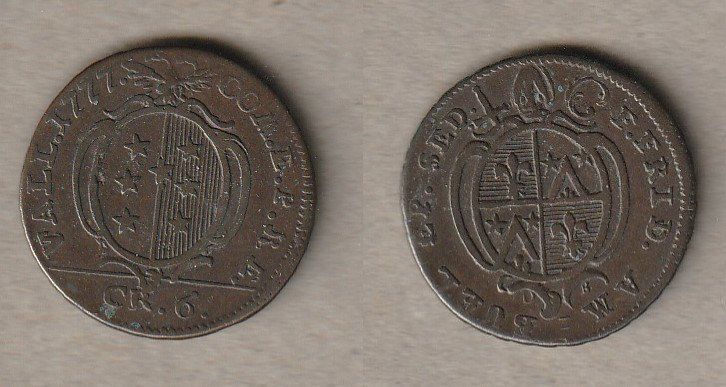 Tutti le monete: Wallis, Bistum Sitten, 6 Kreuzer 1777 – Usato da Allschwil venduto da Coinfreak