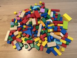 Holzbausteine bunt guter Zustand 4.04kg