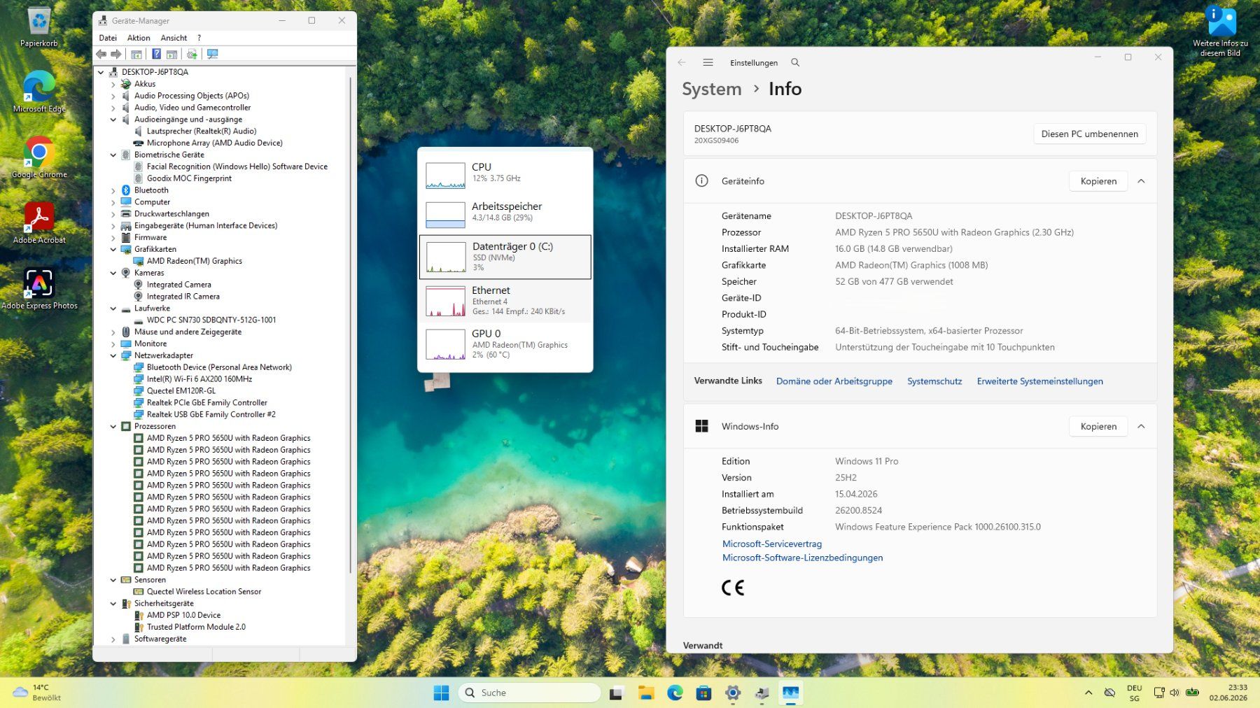 Lenovo Notebook: Lenovo ThinkPad T14s Gen 2a - Windows 11 Pro – Usato da Spreitenbach venduto da chipcom 8